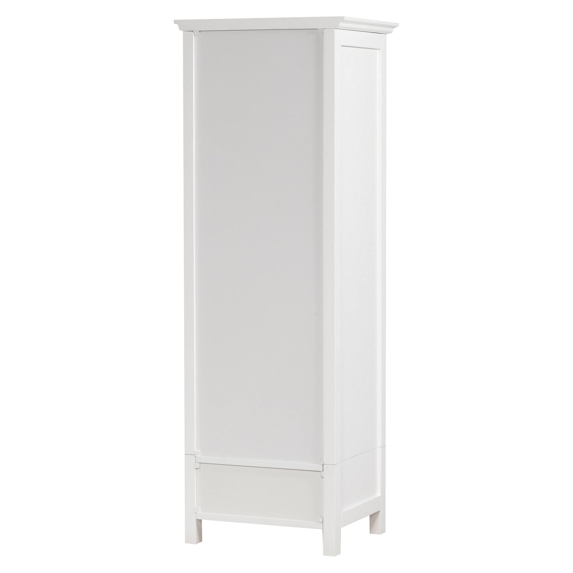 Elegant Home Fashions Delaney 1-Door Linen Cabinet, White