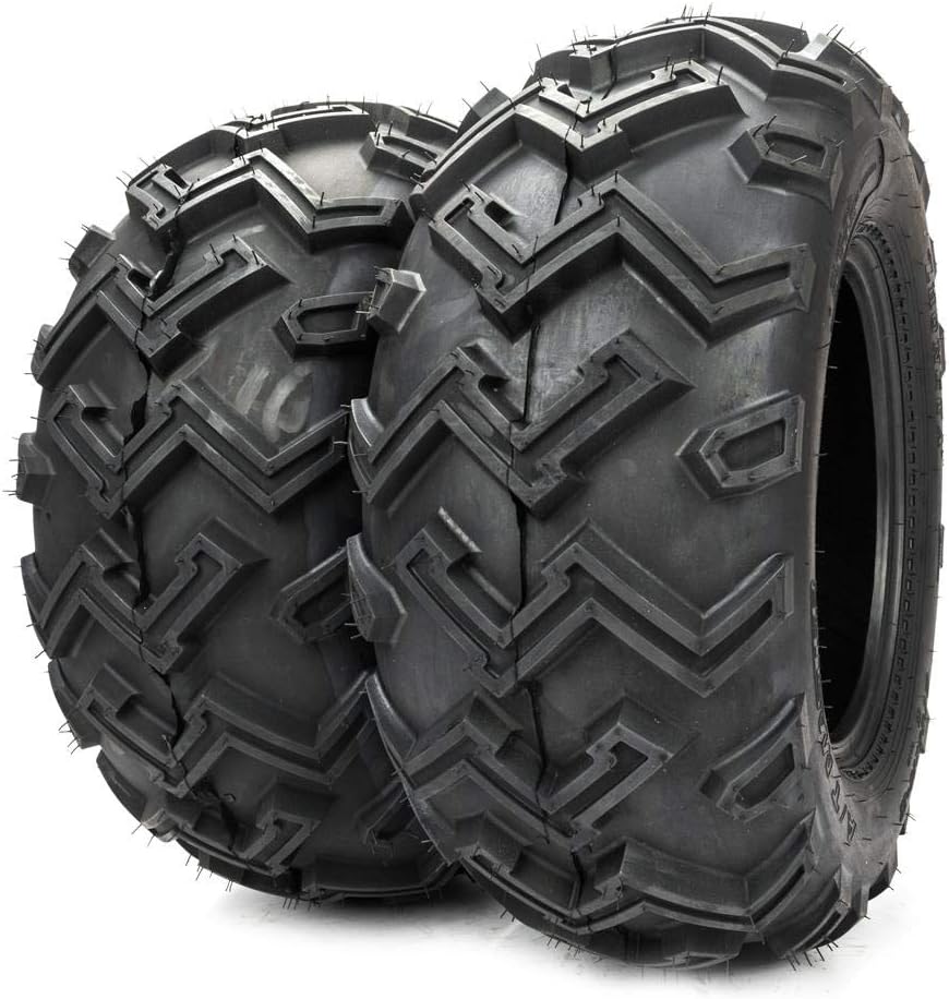 Parts-Diyer 25x10x12 ATV Tire Tubeless 12'' ATV UTV Tires 25x10-12 Rear 6ly, Set of 2