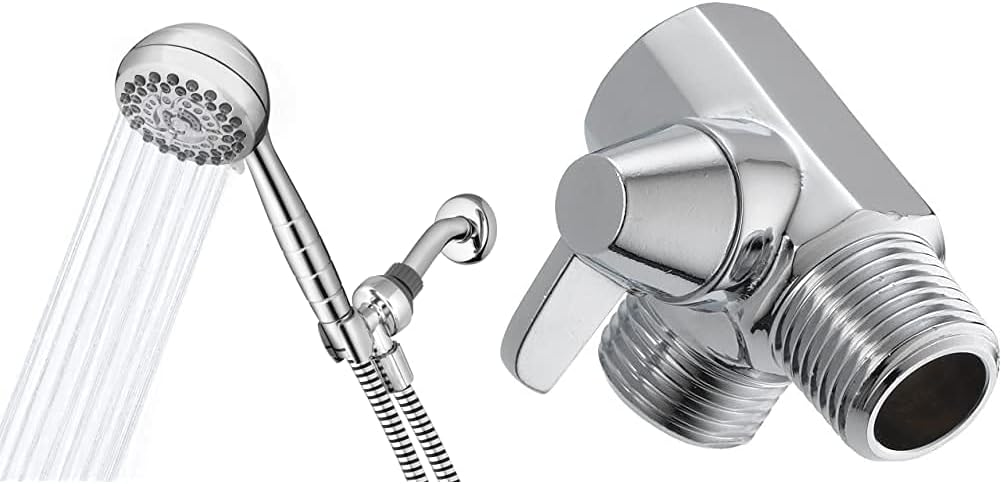 Waterpik High Pressure Powerpulse Massage Hand Held, 2.5 GPM, Chrome Detachable Shower head with 7 Spray Settings and 5' Hose