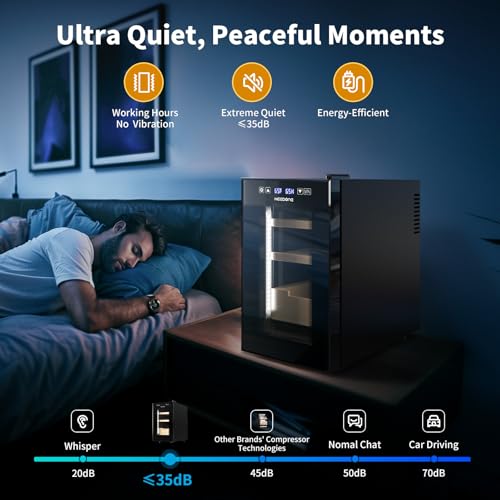 NEEDONE 23L Pro 2 SE Electric Cigar Humidor, Smart Humidity & Temp Quiet Control, Holds 150 Counts