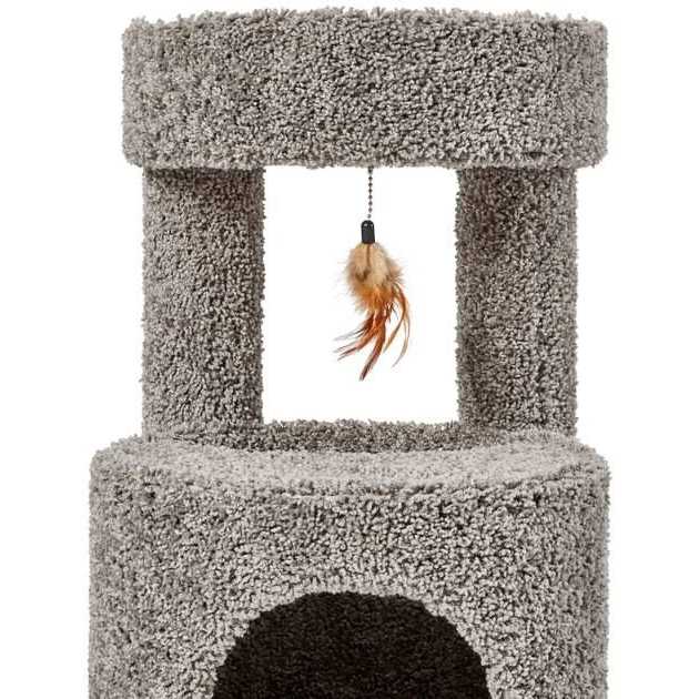 Frisco 36-in Real Carpet Wooden Cat Tree - Pet Supplies online store