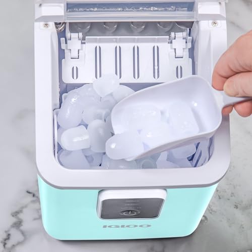 Igloo Electric Countertop Ice Maker Machine - Automatic and Portable - 33 Pounds in 24 Hours - Icecube Maker - Plastic Scoop and Basket