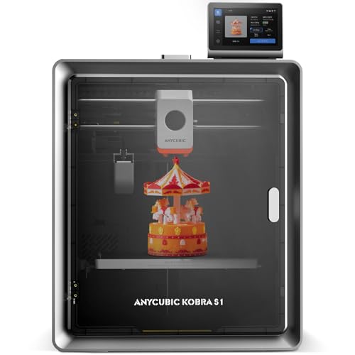 Anycubic 3D Printer Kobra S1 Combo, Multi-Color 3D Printer Max 600mm/s High Speed Printing High Precision