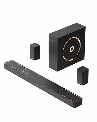 ULTIMEA 5.1.2ch Sound Bar with Dolby Atmos, Surround Sound System for TV with 2 Surround Speakers, Sound Bar for Smart TV