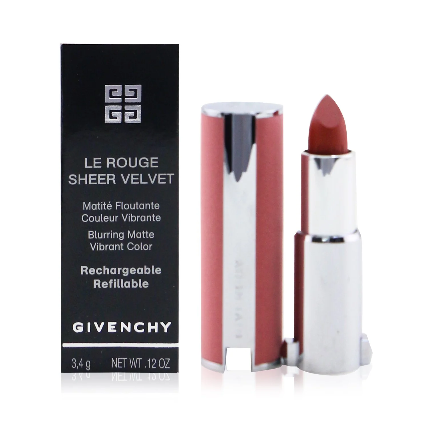 Givenchy Le Rouge Sheer Velvet Matte Refillable Lipstick - # 17 Rouge Erable  3.4g/0.12oz