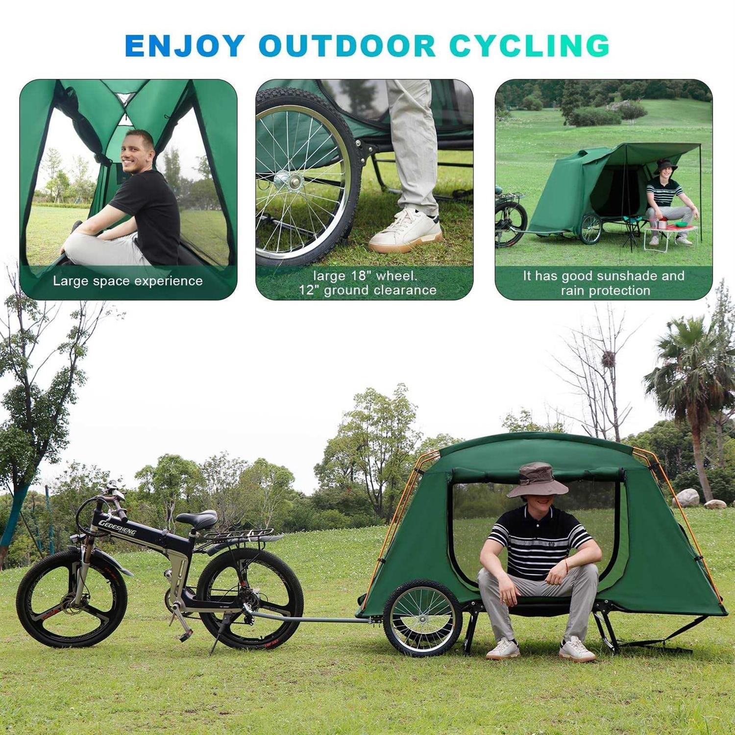 jagahaha The Ultimate Folding E-Bike Trailer Tent for Off-The-Ground Camping - Sports Supplies Online Store