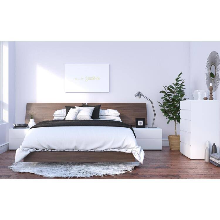 Nexera Blvd Five Drawer Chest, White, 23.75x22 x 18.75x22 x 38.75x22