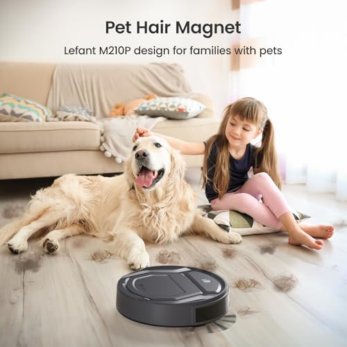 Lefant M3 Robot Vacuum, Robot Vacuum and Mop, 12000Pa Suction, Anti-Tangle Brushes, Dual Spinning Mop, Auto Mop Washing, Drying, Self-Emptying
