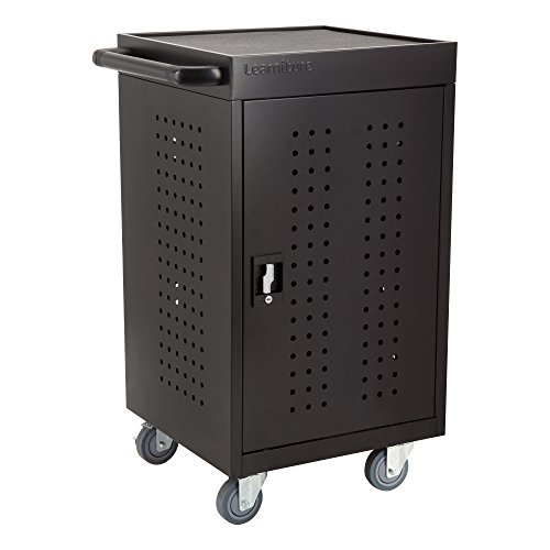 Learniture Structure Series 30-Device Mobile Charging Station for Laptops and Tablets, Lockable Charging Cart with Wheels for 30 Tablets/Chromebooks
