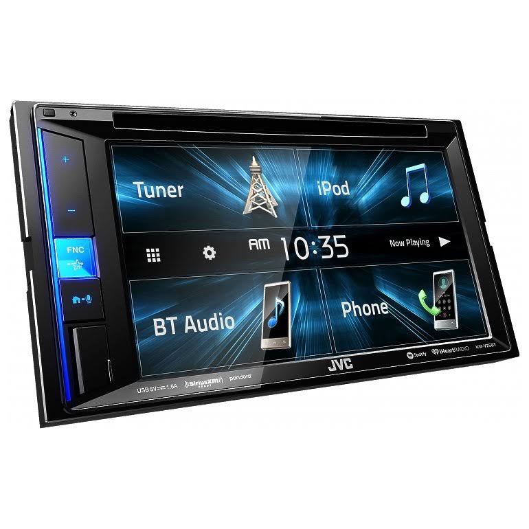 JVC Double DIN In-Dash Dvd/cd/am/fm Bluetooth Car Stereo Receiver w/ 6.2 inch Clear Resistive Touchscreen, Enrock Double DIN Ins