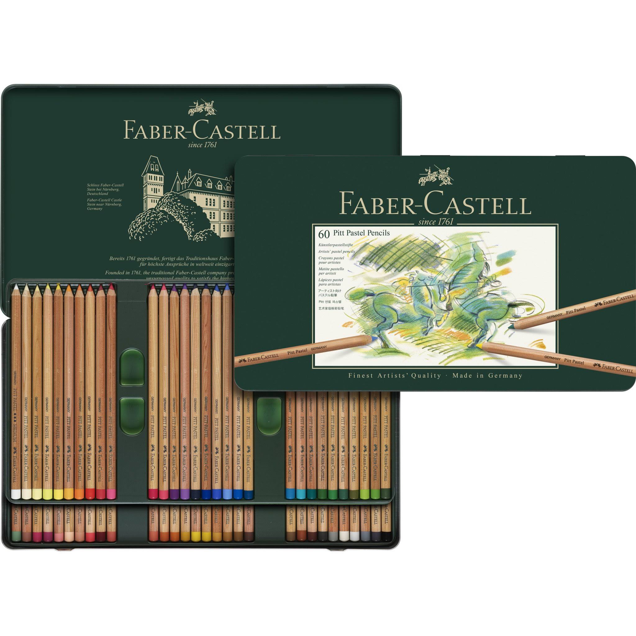 Faber Castell Pitt Pastel Pencil Set | Tin of 60