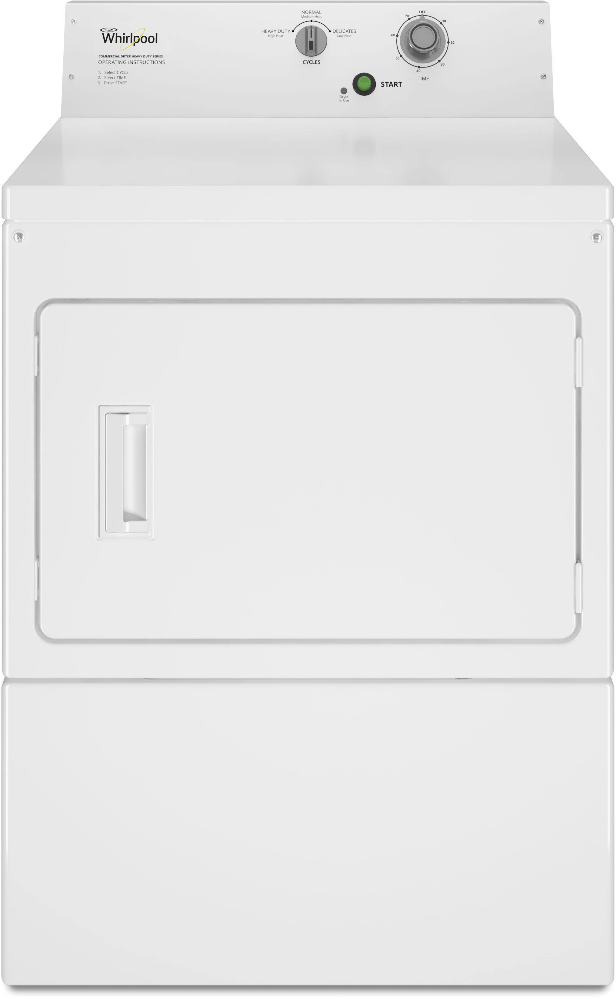Whirlpool Commercial Electric Super-Capacity Dryer, Non-coin CEM2795JQ - White