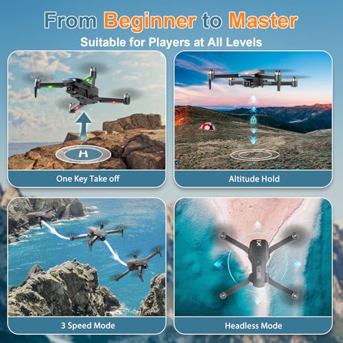 GPS Drones with Camera for Adults 4K, Brushless Motor FPV RC Quadcopter with Auto Return, Follow Me, Headless Mode, 50 Mins Long Flight