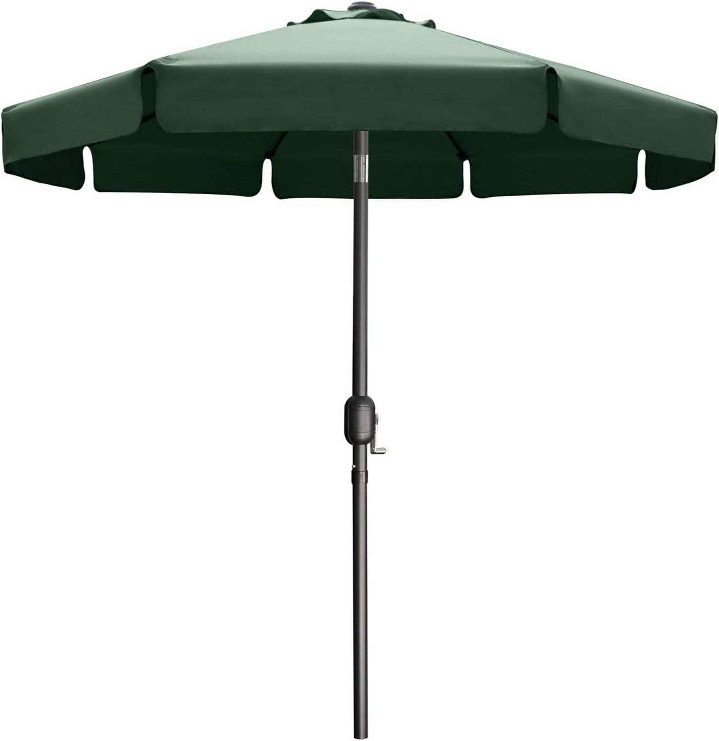 MASTERCANOPY Valance Patio Umbrella for Outdoor Table Market -8 Ribs (10ft, Dark Gray)