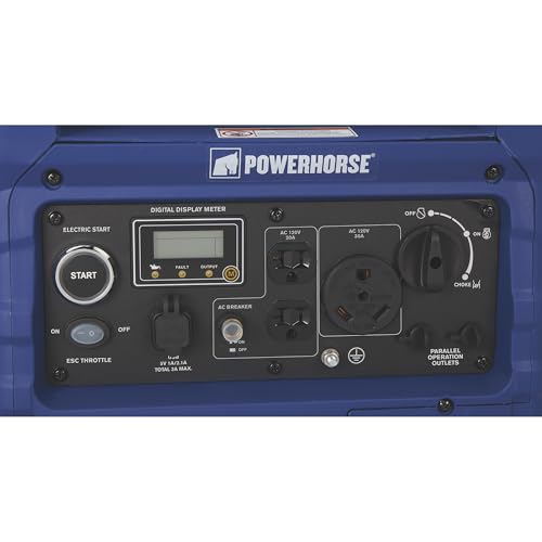 Powerhorse Inverter Generator - 4500 Surge Watts, 3500 Rated Watts, Electric Start, EPA and CARB Compliant, Model# LC4500i