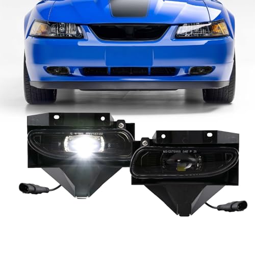 USR 96-04 Mustang V6/GT Plug and Play Tail Light Wire Harness for Sequential Signal + Total of 8 Cabnus LED Bulbs for Red Brake + White Reverse (Left