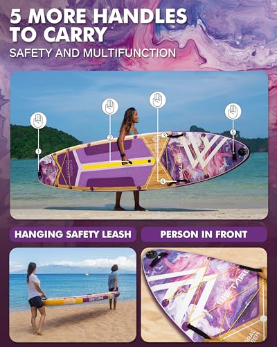 11'6"x35" Inflatable Paddle Board, 450lbs Extra Wide Stand Up Sup Board for Adults