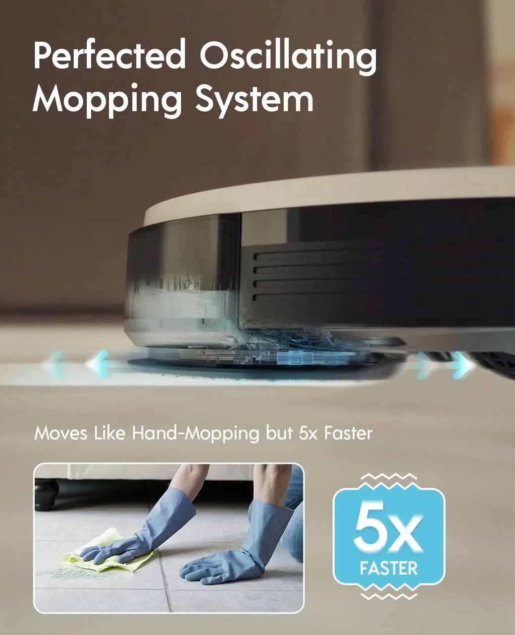 FJU vac 2 pro Robot Vacuum and Mop Combo,Powerful 3000Pa Suction with Oscillating Mopping, Advanced 3D Obstacle Avoidance,240min Runtime
