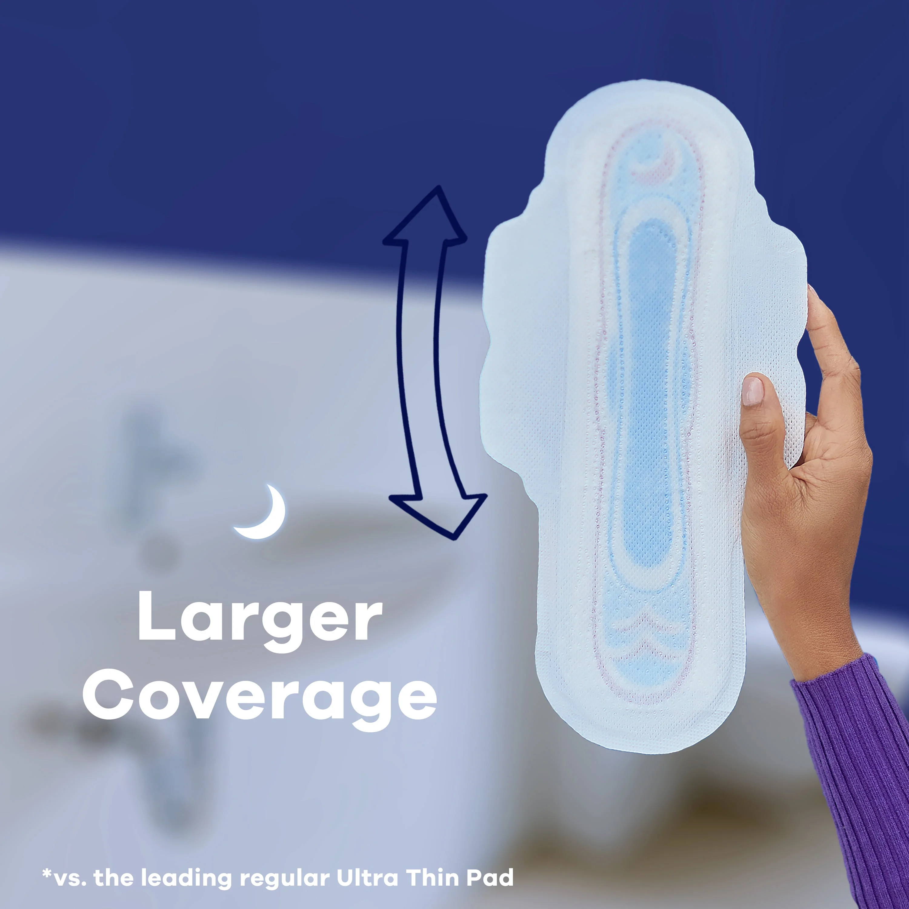Always Ultra Thin Overnight Pads with Wings, Size 4, Overnight Absorbency, 36 Count