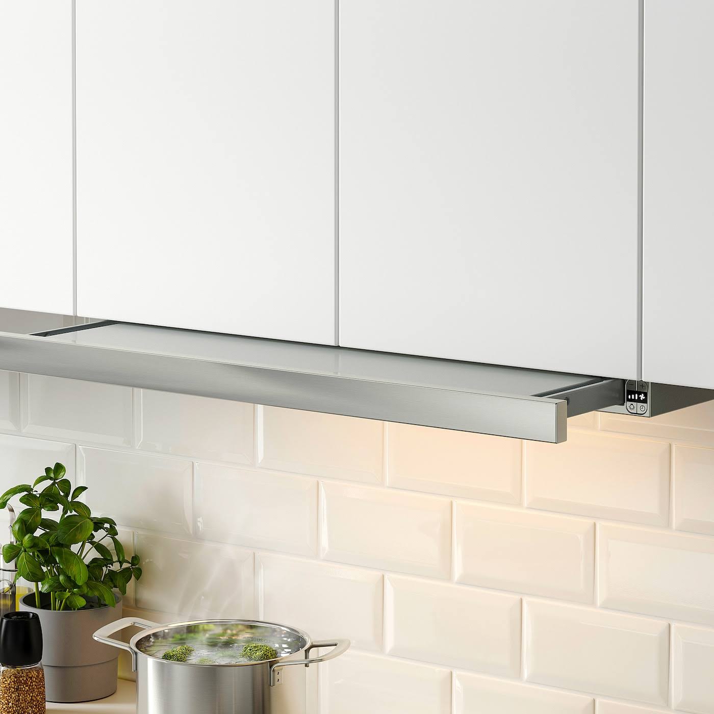 IKEA - UTDRAGBAR Under Cabinet Range Hood, Stainless Steel, Width: 29 7/8
