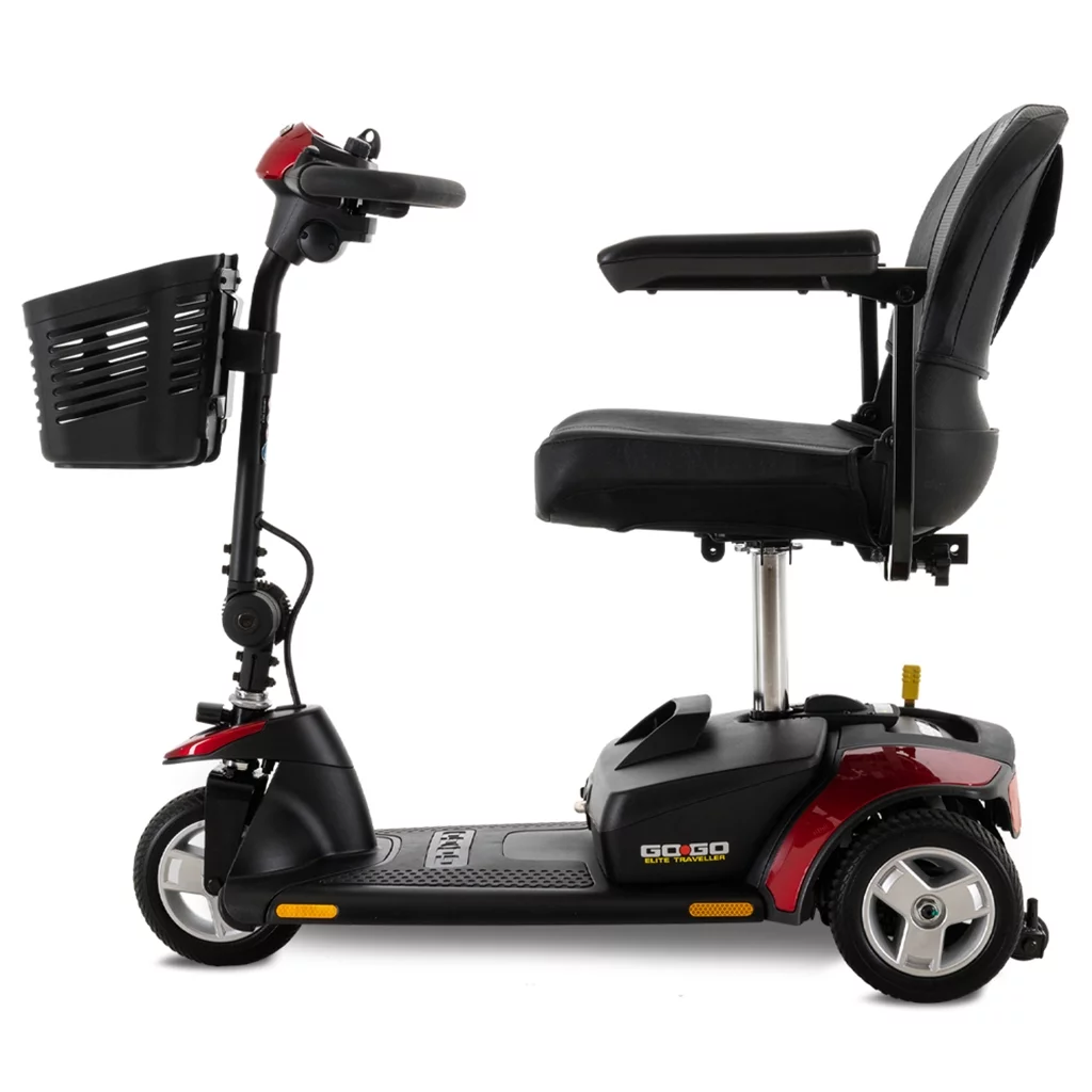 Pride Go-Go Elite Traveller 3-Wheel Scooter, 12 AH Battery, with Available Extended Warranty