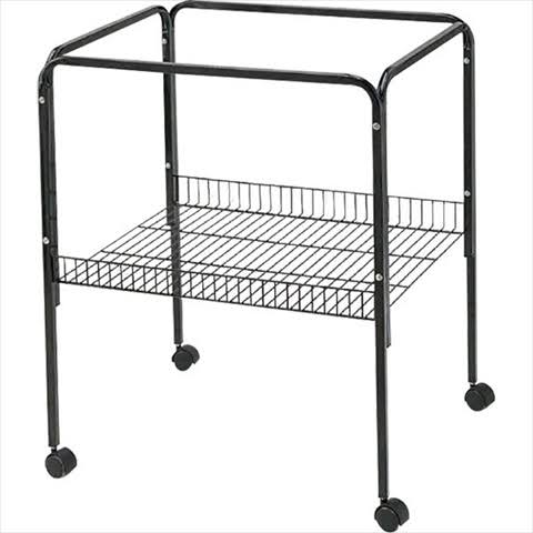 A and E Cage Co. Black Bird Cage Stand, White