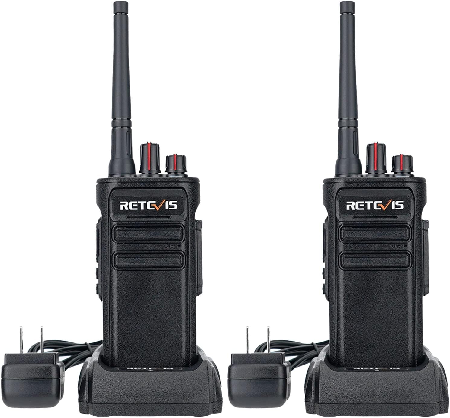 Retevis RB23 Waterproof GMRS Radios,Two Way Radios Long Range Rechargeable,1800mAh Battery Wireless Copy Emergency Alarm,Walkie Talkie Adults (2 Pack)
