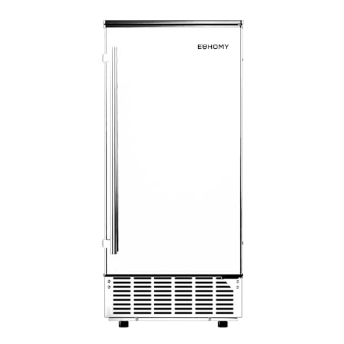 EUHOMY Crescent Ice Makers Countertop, 35Lbs/24H, 16Pcs in 12Mins, Auto Deep Cleaning, Timer
