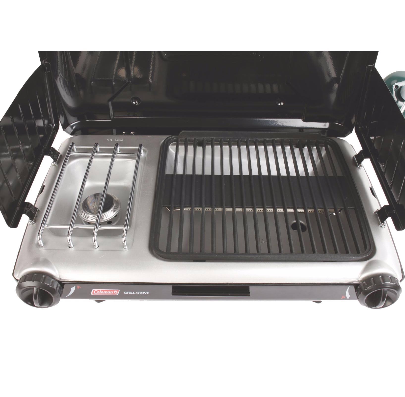 Coleman PerfectFlow Portable Camp Propane Grill/Stove, Black