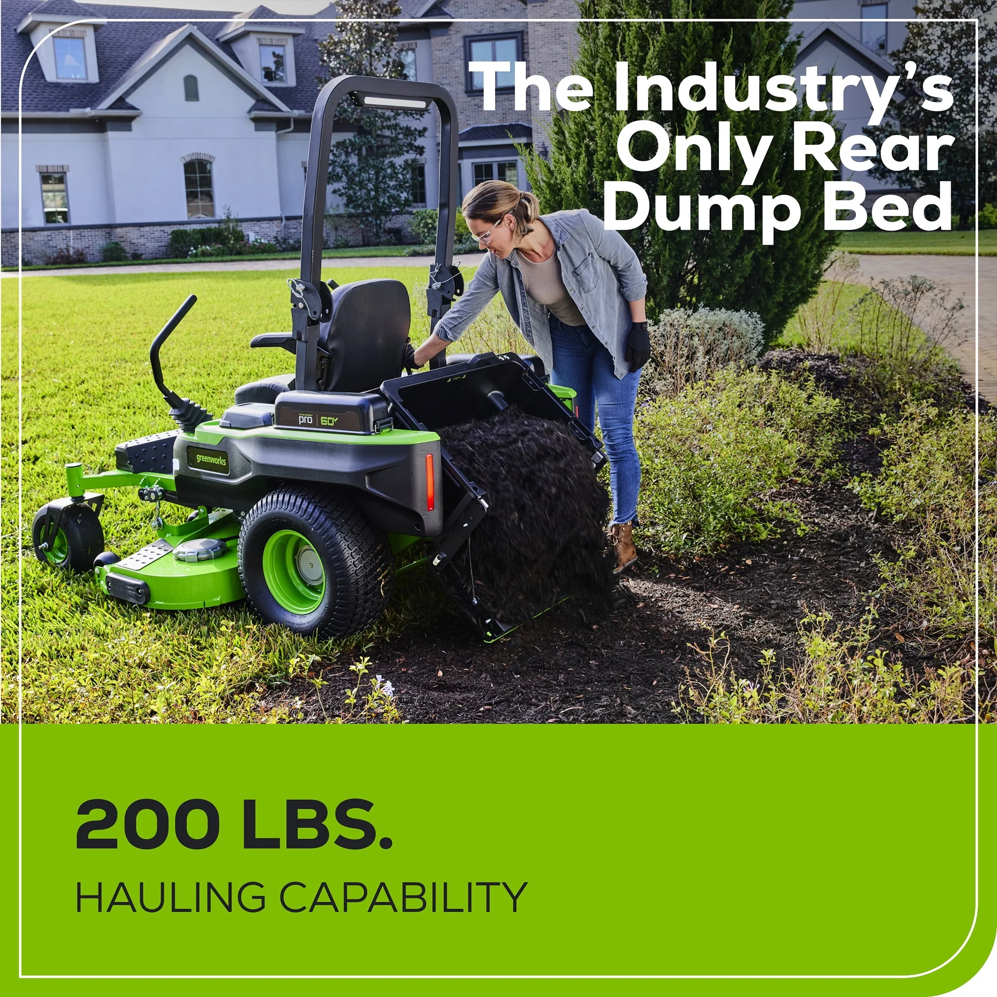 Greenworks 60V 54 MaximusZ Zero Turn Riding Mower with (2) 20.0 Ah, (2) 8.0 Ah & (2) 4.0 Ah Batteries and 1.5kW Charger 7422302