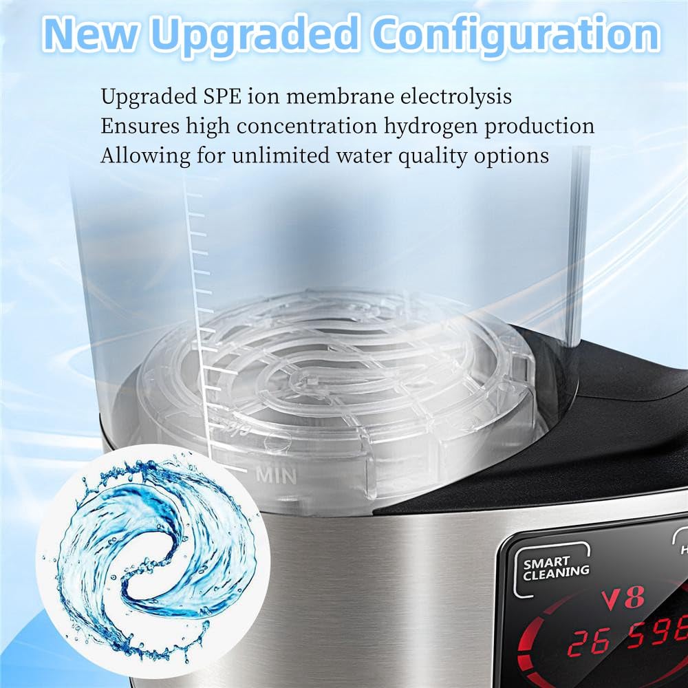 Upgraded Hydrogen Water Generator Kettle, 2L Hydrogen Rich Water Machine with SPE and PEM Technology, Hydrogen Content up to 1500 PPB