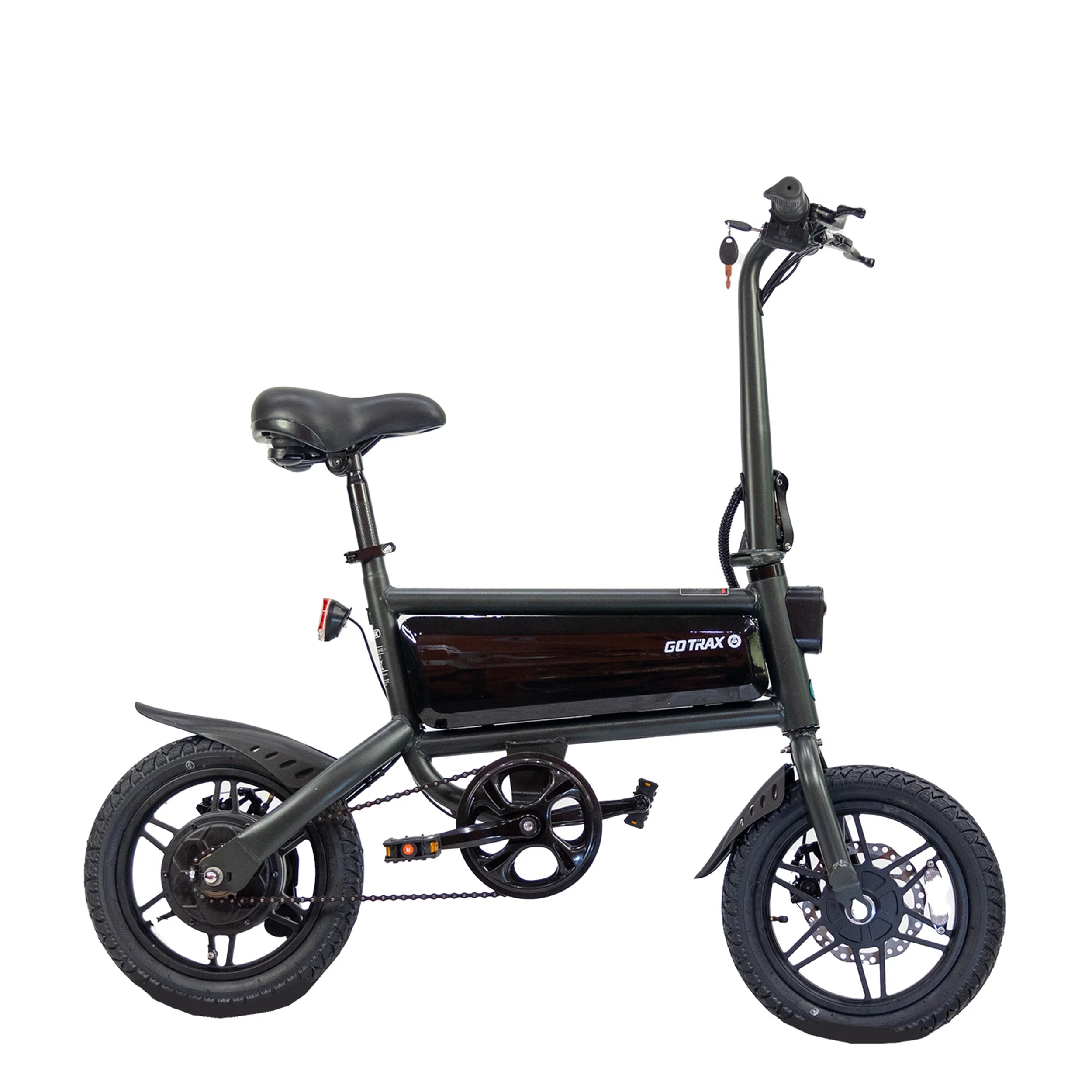GOTRAX S2 14 Folding Electric Bike for Adults and Teens, 250W 15.5Mph, 15Miles LED Display Mini E-Bike for Commuting