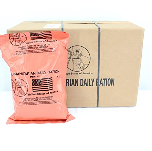 1 Case HUMANITARIAN DAILY RATION MRE - RANDOM MENU - Inspection date of 10/2022 or Newer - Kansas Nuitrition - HNZSDS