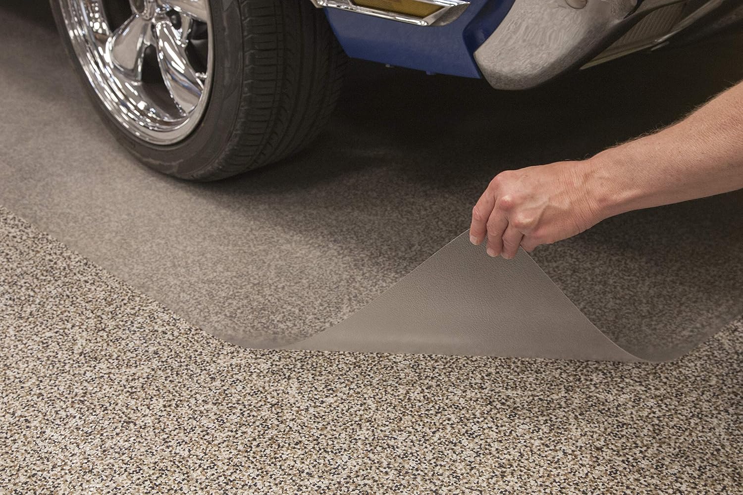 G-Floor Clear Levant 7'6" x 17' Garage Floor Cover and Protector
