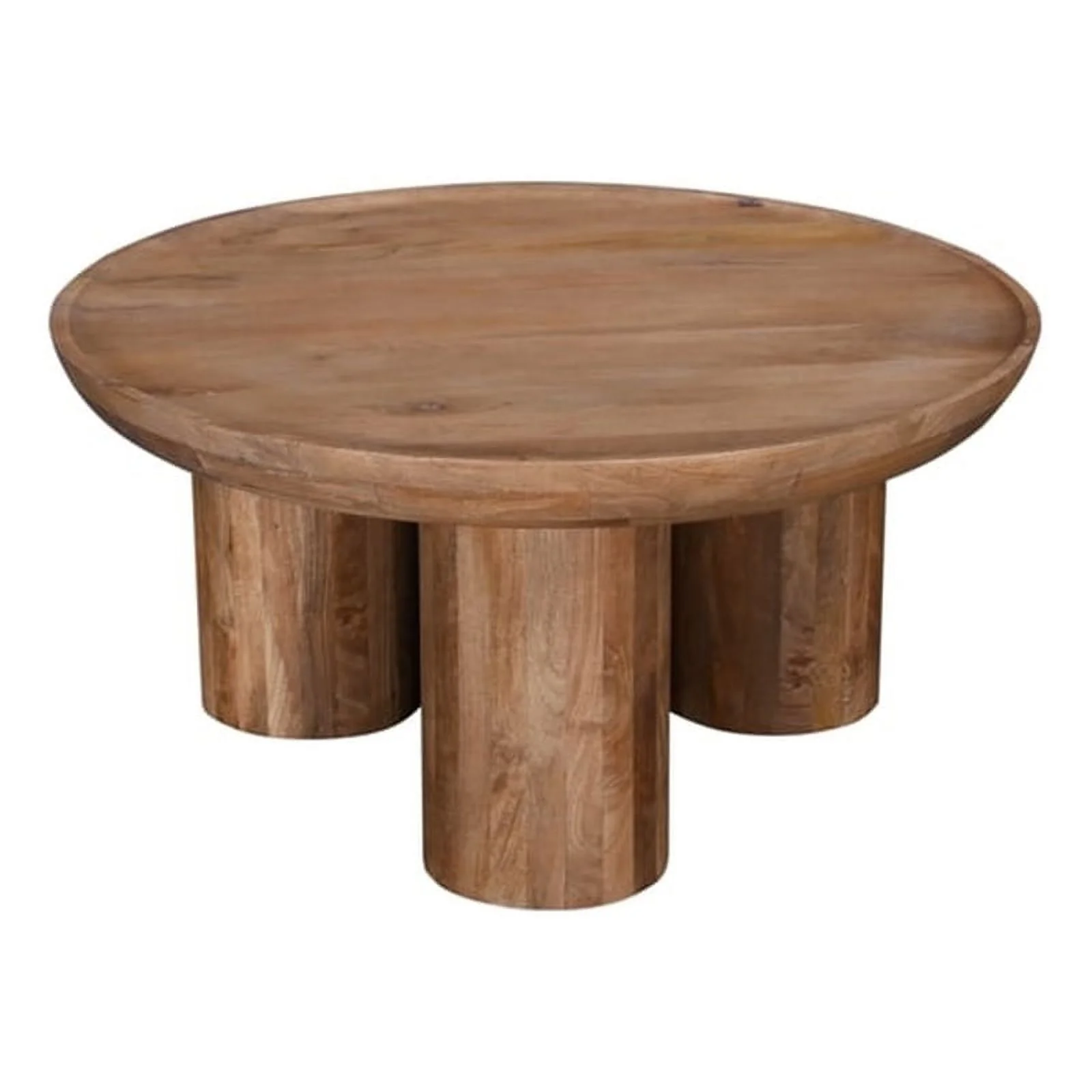 Blair Natural Mango Wood Round Cocktail Table