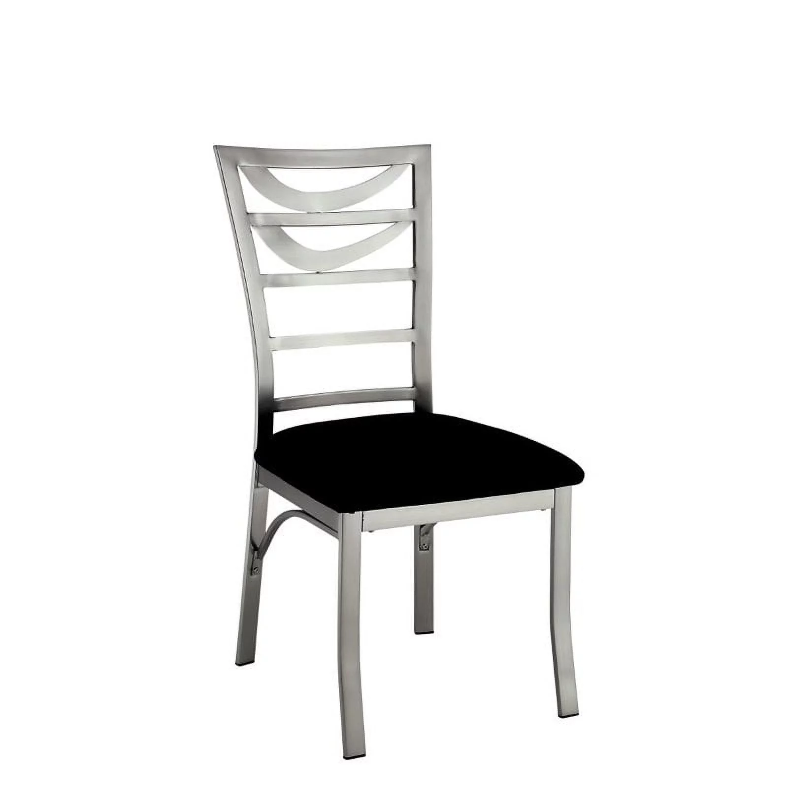 Furniture of America Halliway Stainless Steel Dining Chair in Silver (Set of 2)