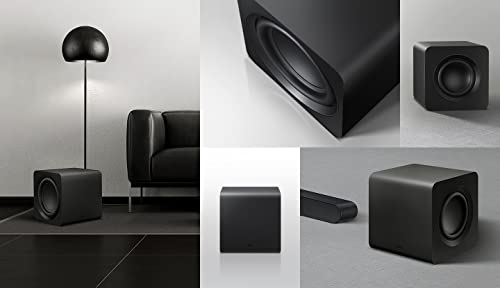 SAMSUNG SWA-W510 Subwoofer for S Series Soundbar with Powerful Bass, Wireless, Unibody Design, Compact 6.5" Size, 2022, Black