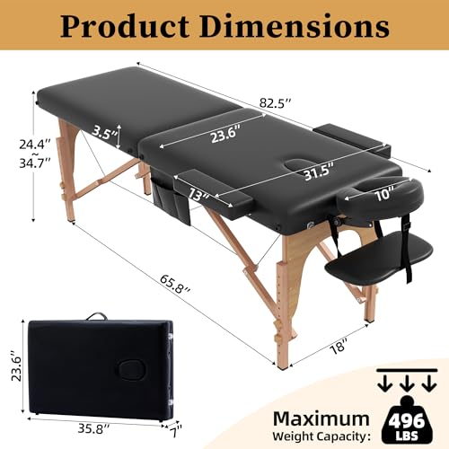 civama Massage Table Massage Bed Portable