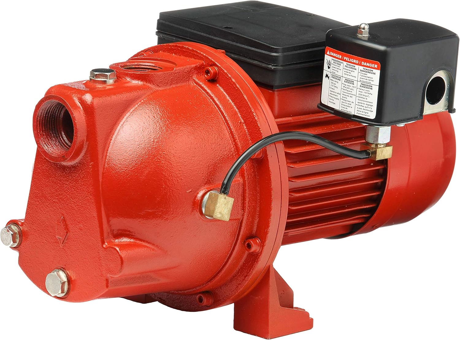 Red Lion RL-SWJ50 97080502 1/2-HP 13-GPM Cast Iron Shallow Well Jet Pump, Red