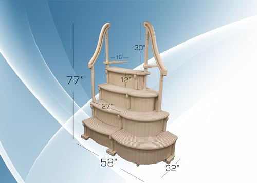 CONFER plastics inc. Above Ground Swimming Pool Curve Base Steps - CCX-AG