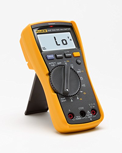 Fluke 117 Digital Multimeter, Non-Contact AC Voltage Detection, Measures Resistance/Continuity/Frequency/Capacitance/Min Max Average