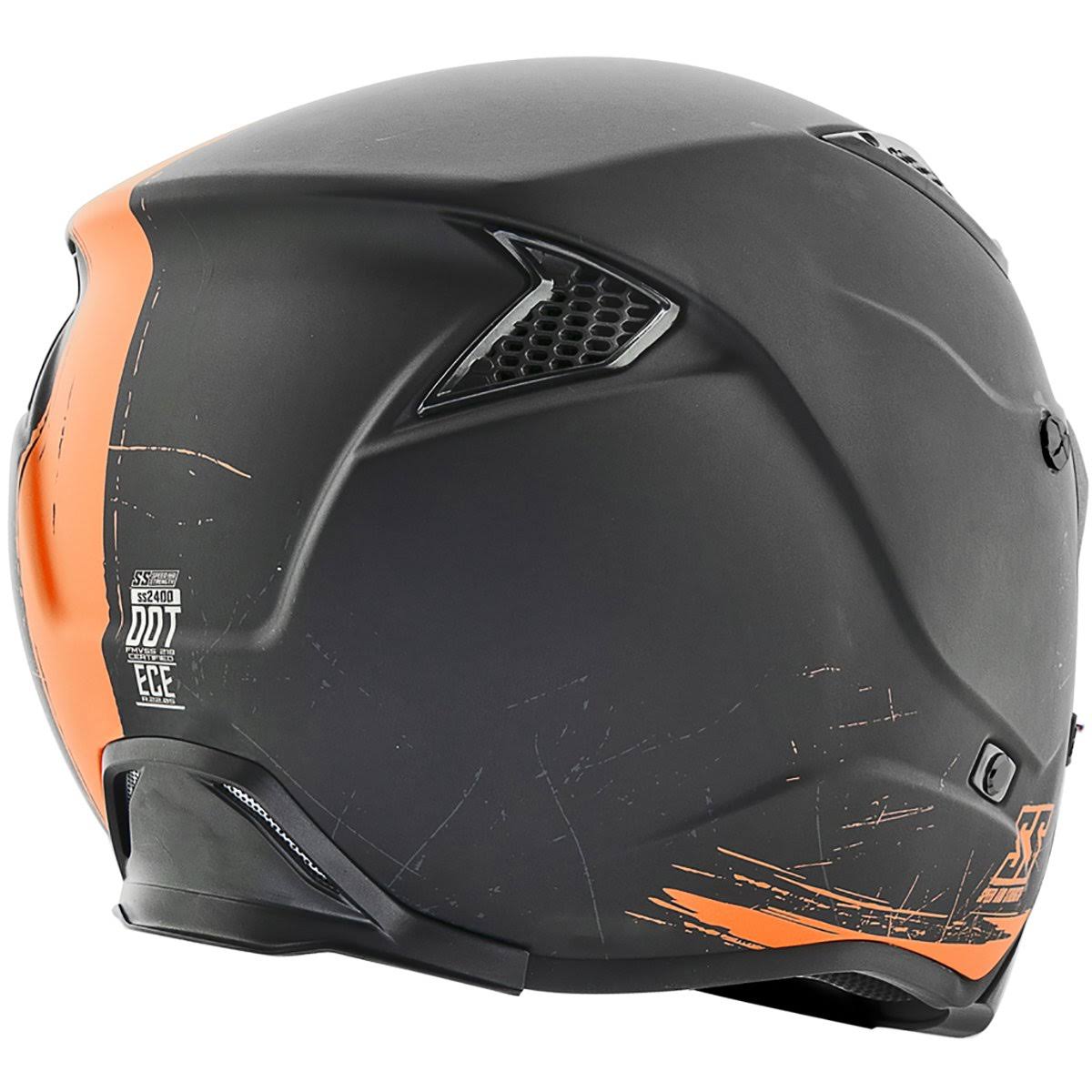 Speed and Strength SS2400 Tough As Nails Helmet - Black/White - Large