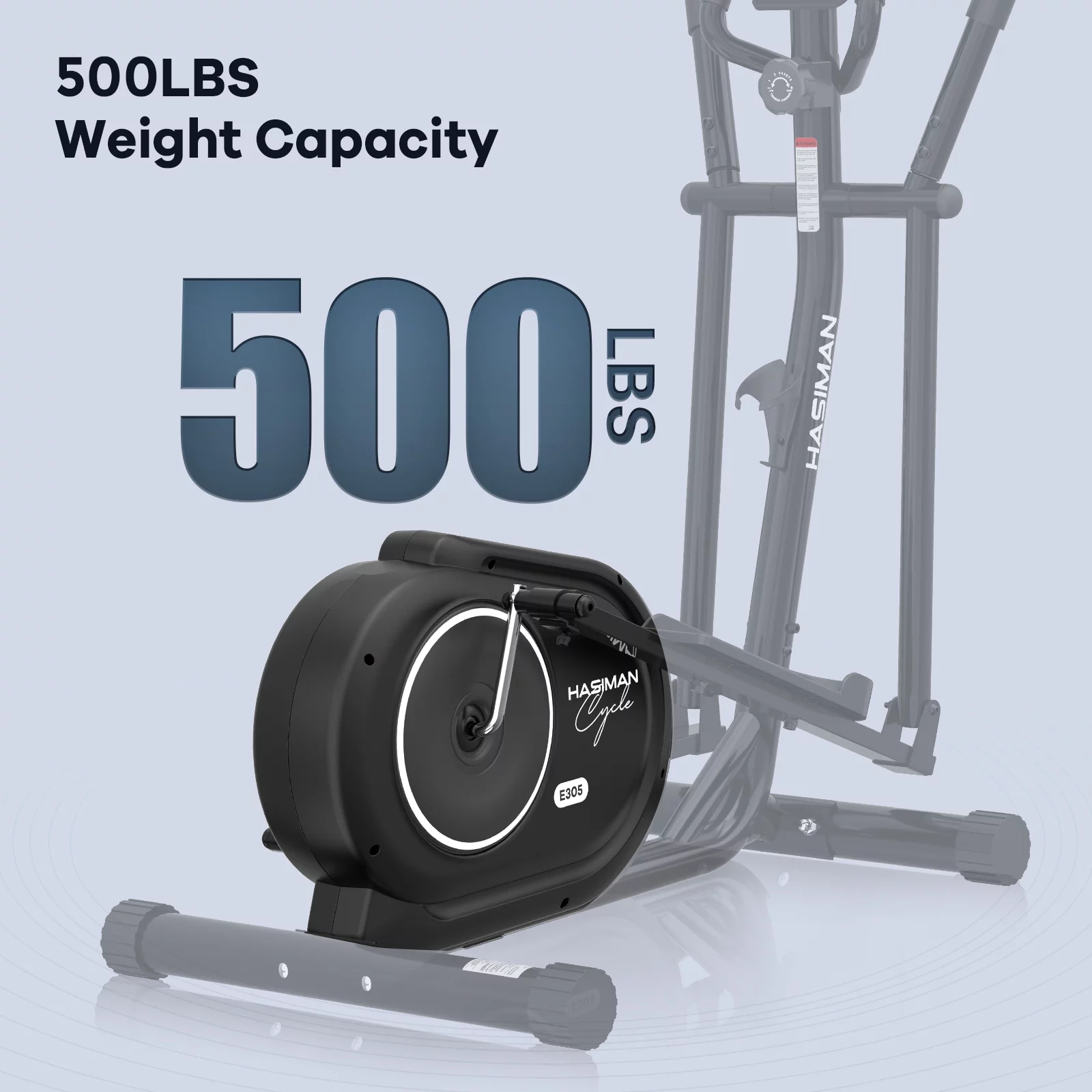Pooboo Silent Magnetic Elliptical Bike Stationary Exercise Machine for Home Gym Cardio Workout 300lb