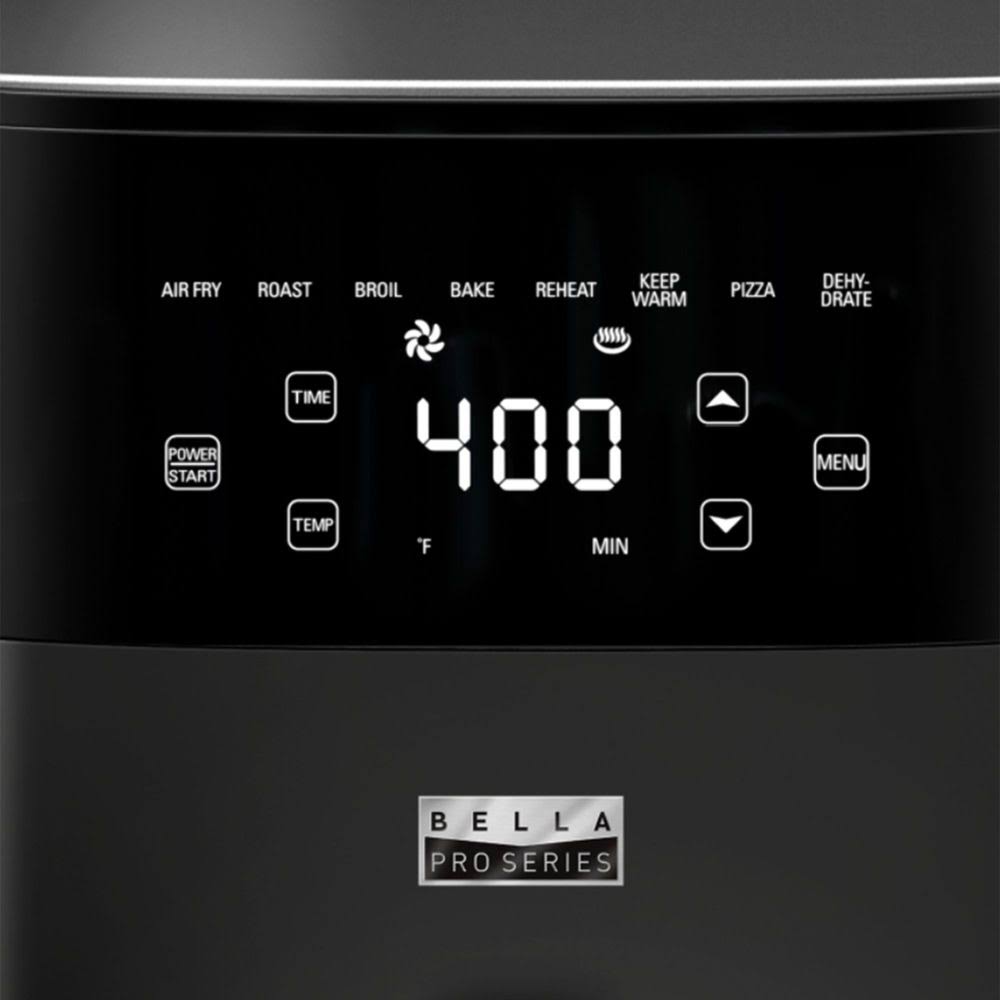 Bella Pro Series - 6.3-qt. Touchscreen Air Fryer - Black Stainless Steel 90121