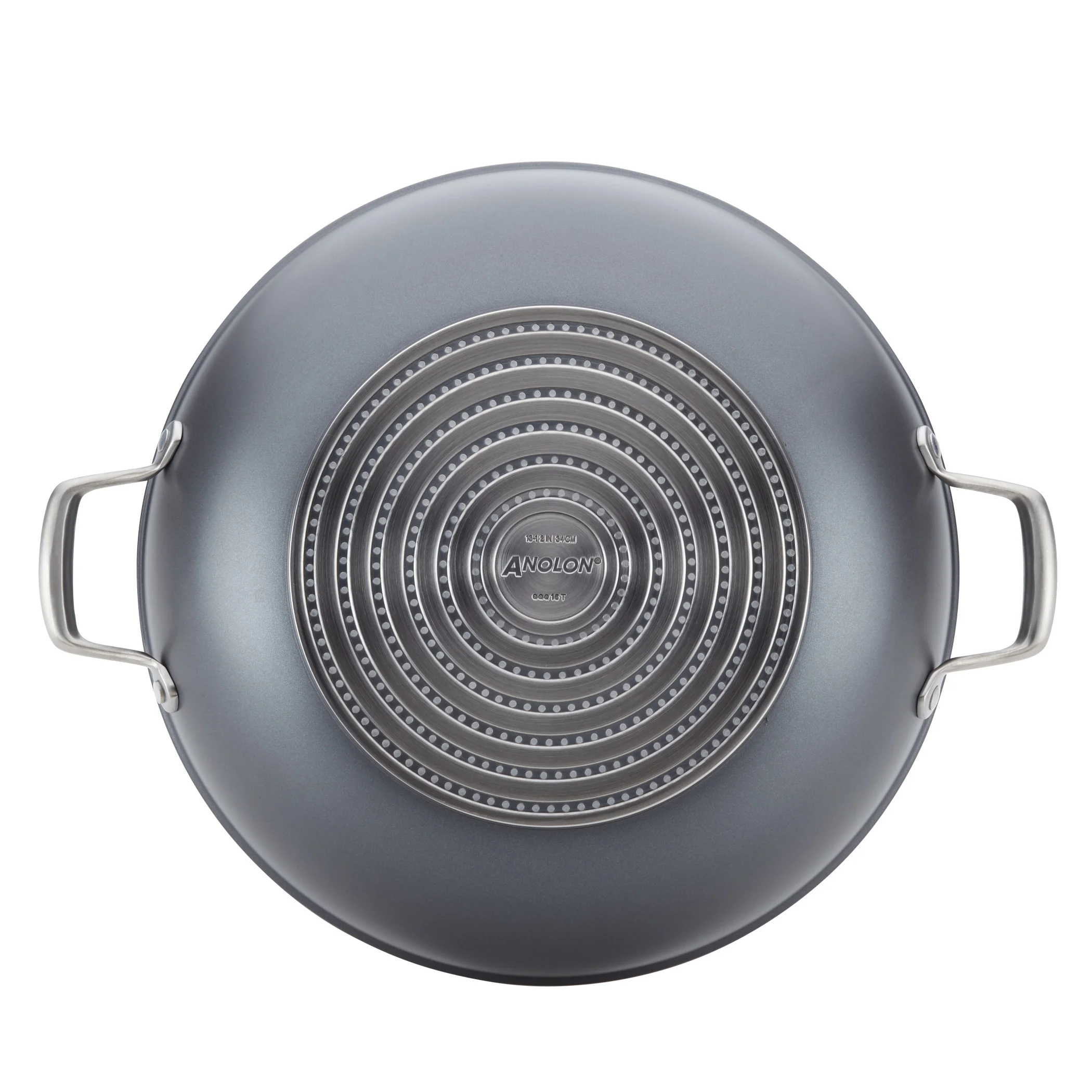 Anolon Accolade Forged Hard-Anodized Nonstick Wok with Lid, 13.5-Inch, Moonstone