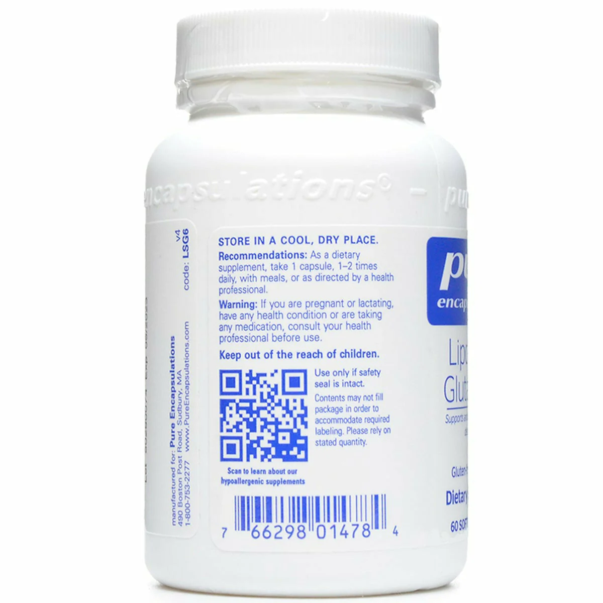 Liposomal Glutathione by Pure Encapsulations - Kansas Nuitrition - HNZSDS