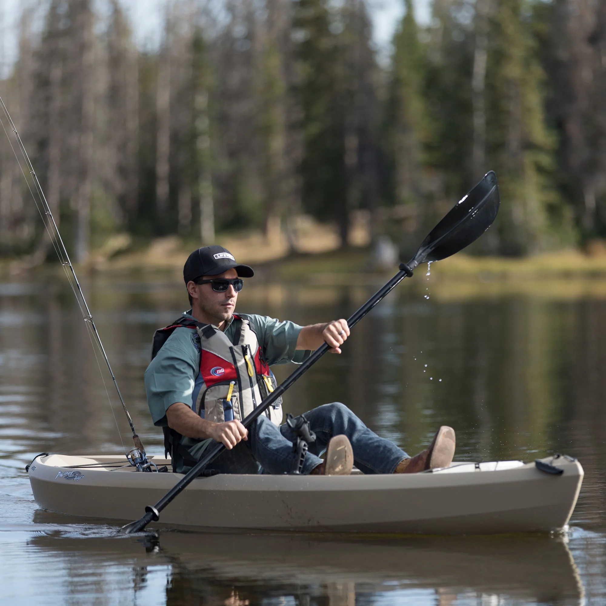 Lifetime Tamarack Angler 10 ft Sit-on-Top Fishing Kayak, Tan (90508)