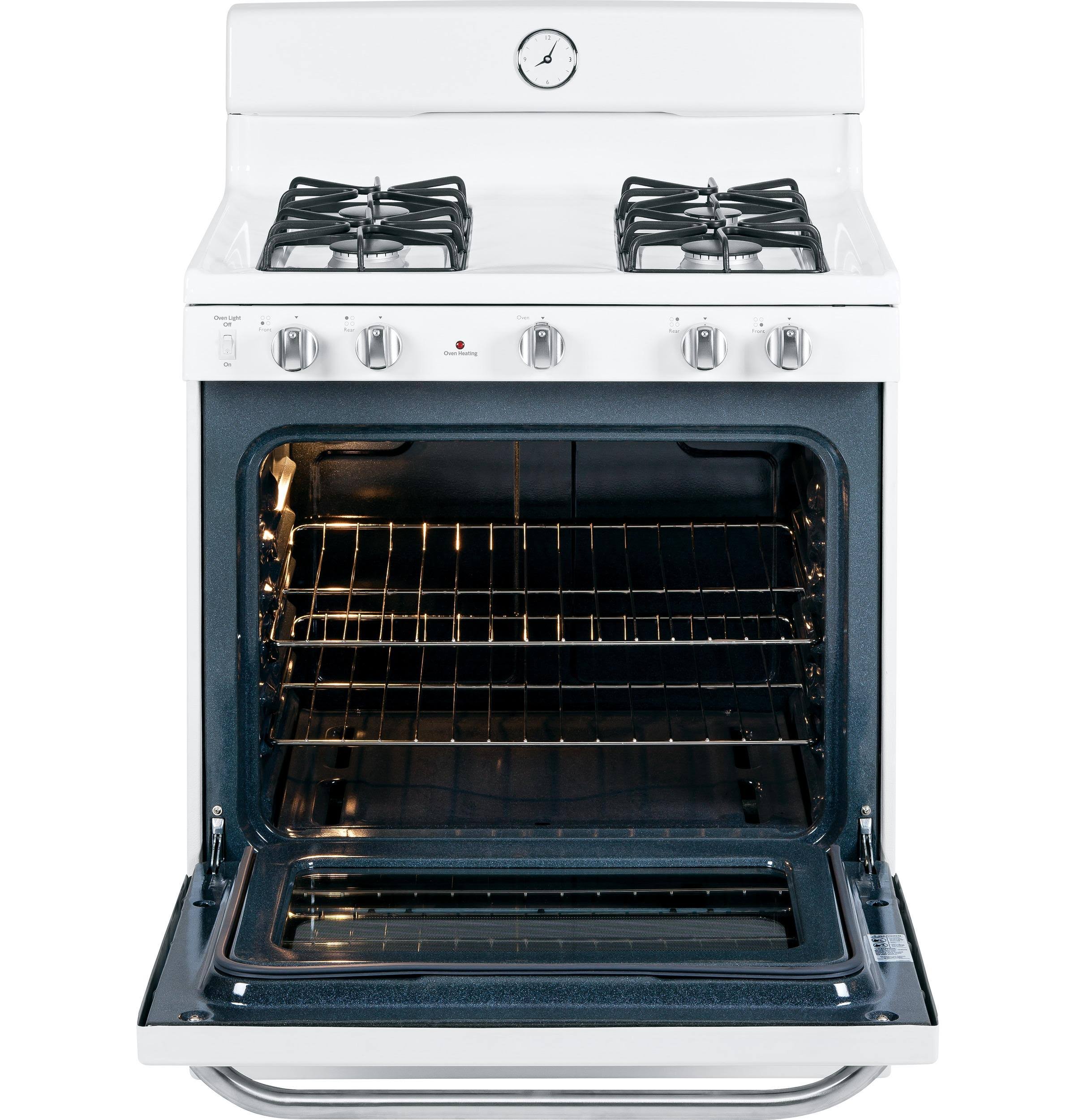 GE Artistry AGBS45DEFWS Gas Range with Broiler Drawer - Freestanding - 4.8 cu ft - White