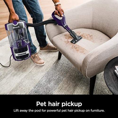 Shark NV752 Rotator Powered Lift-Away TruePet Upright Vacuum with HEPA Filter, Large Dust Cup Capacity, LED Headlights, Upholstery Tool