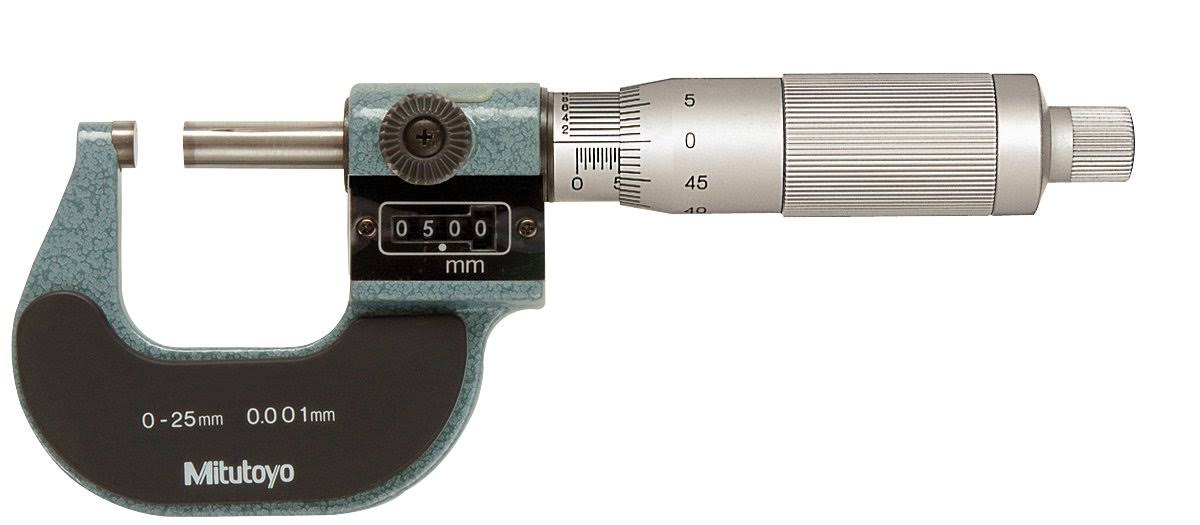 Mitutoyo 193-111 0-25.4mm Mechanical Outside Micrometer W/DIGITAL